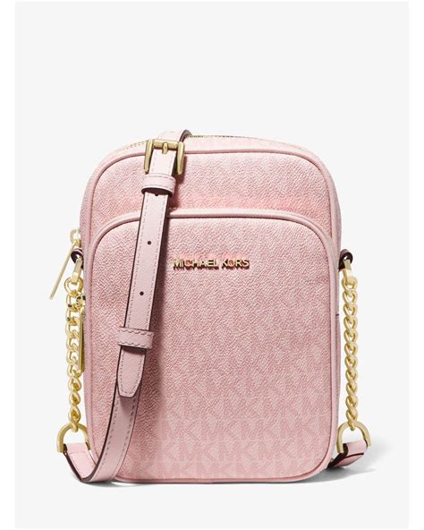 michael kors pink jet set crossbody